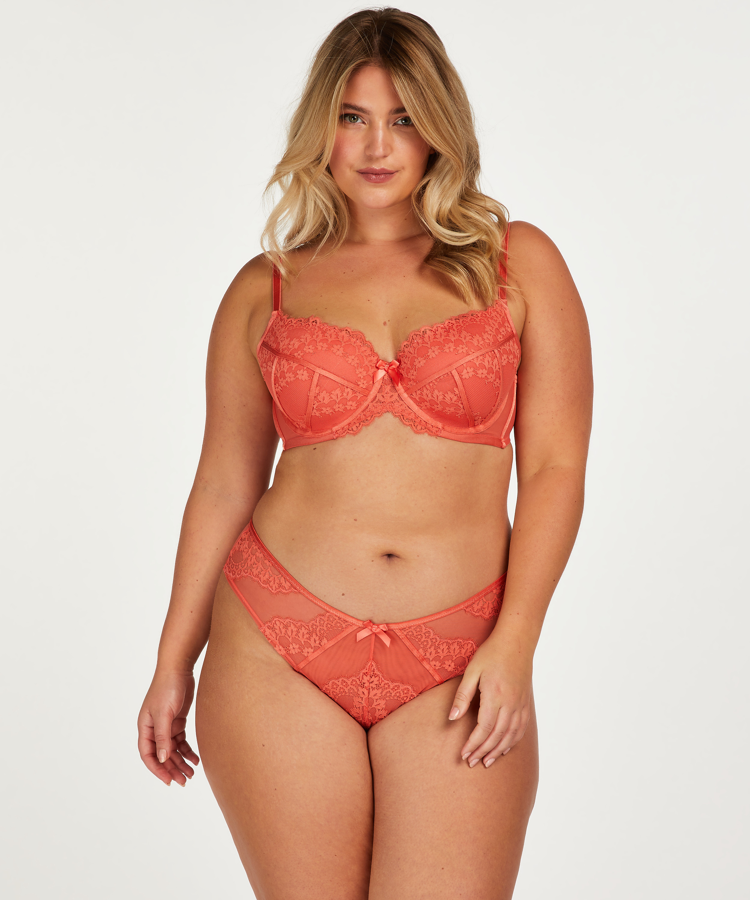 Emily Padded Underwired Bra, Orange, main