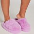 Madeline Fur Slippers, Purple