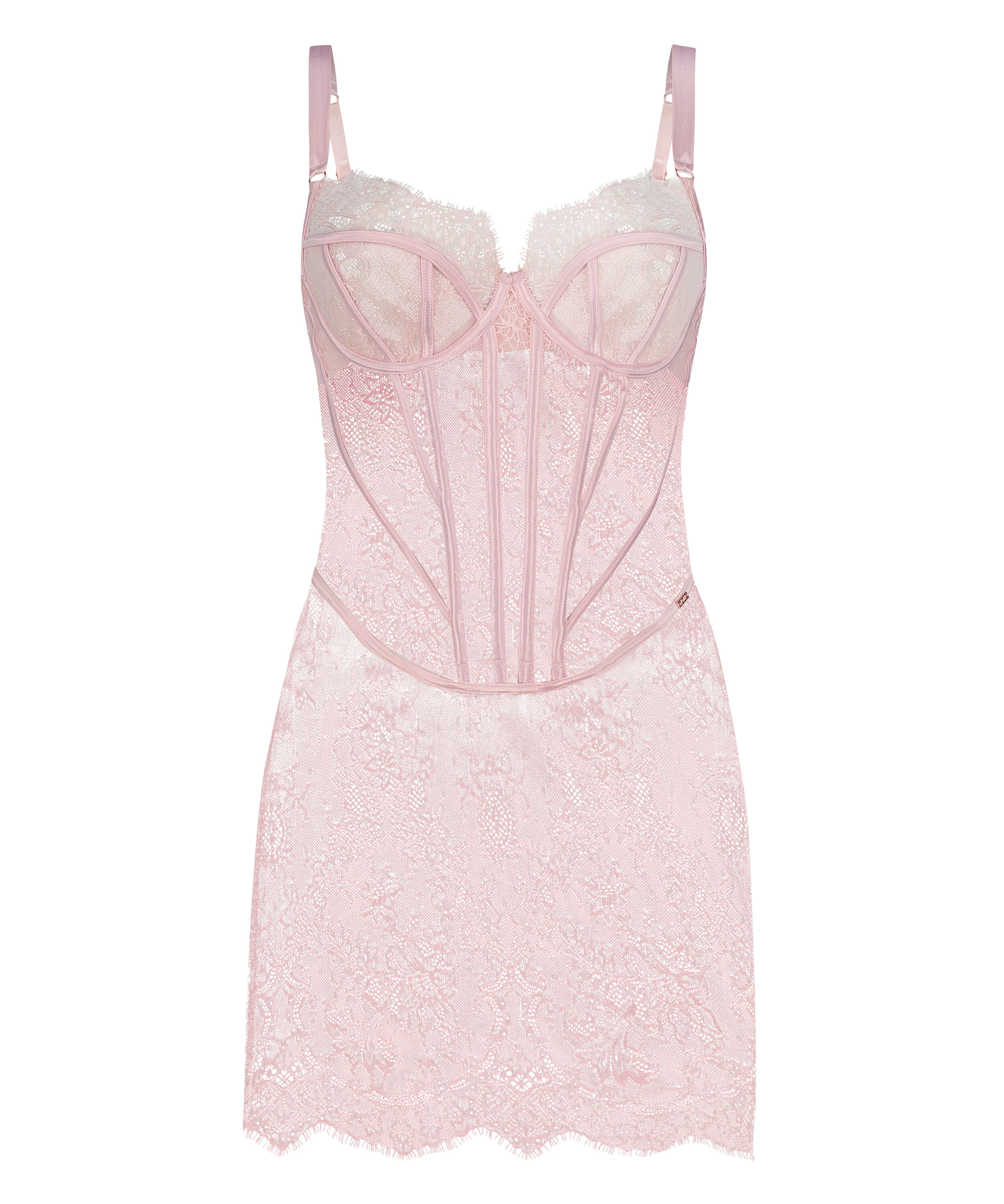 Lace Camille Slip dress, Pink