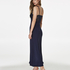 Long slip dress Modal lace, Blue