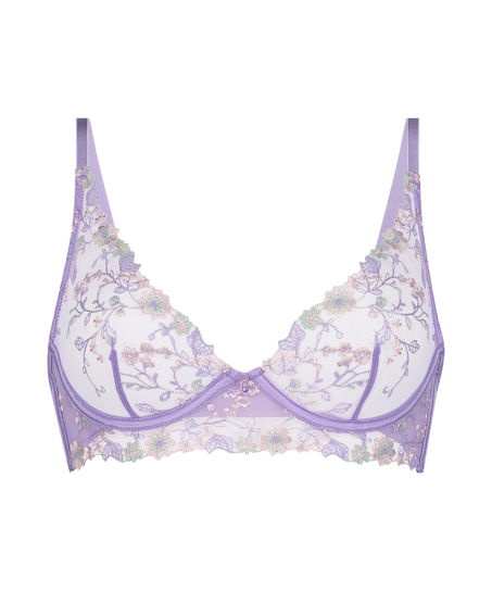 Lillia Non-Padded Underwired Longline Bra, Purple