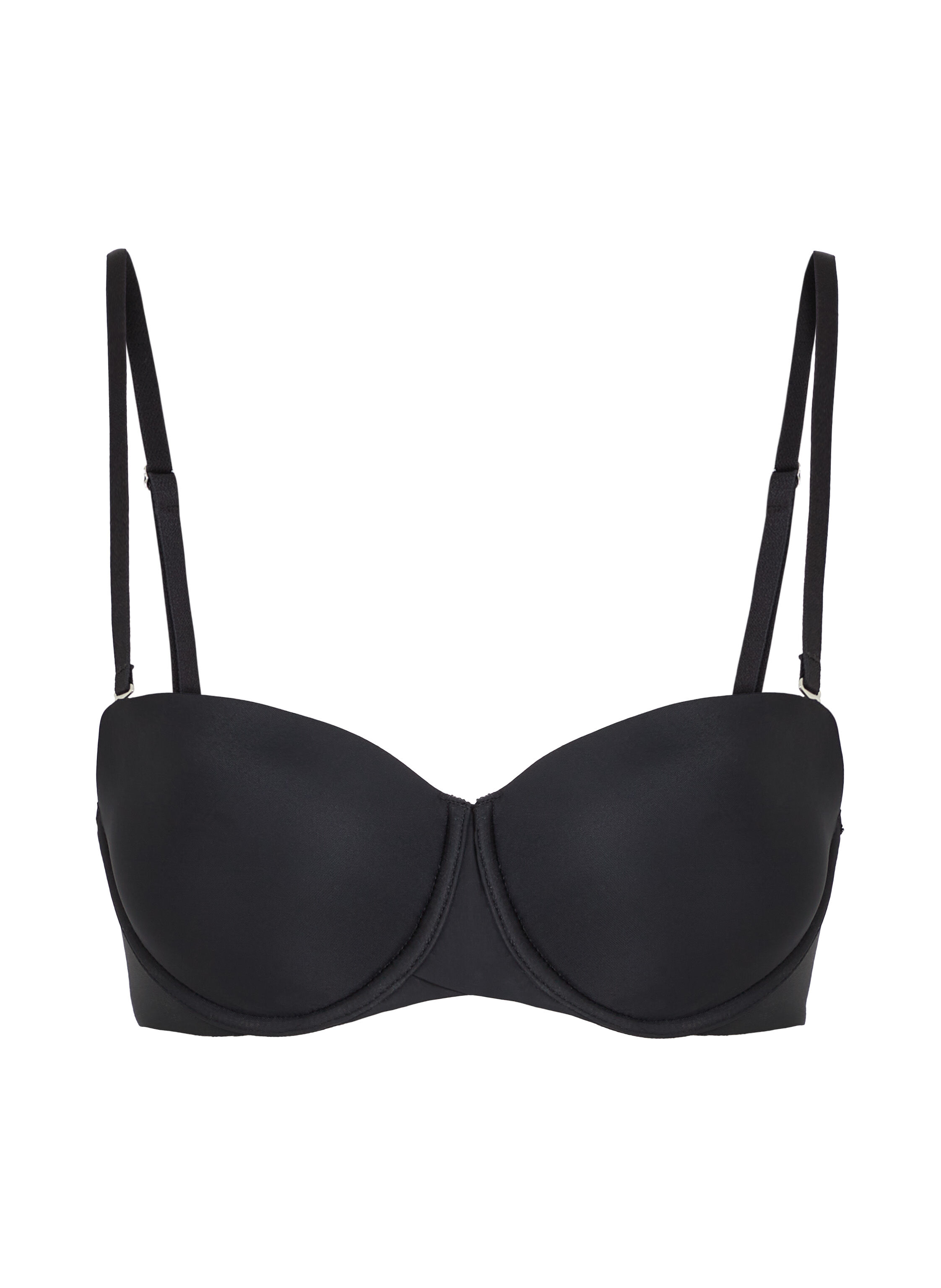 Jane Padded Underwired Strapless Bra, Black