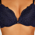 Marine Padded Underwired Push-Up Bra, Blue