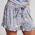 Jersey Ruffled Shorts, Purple