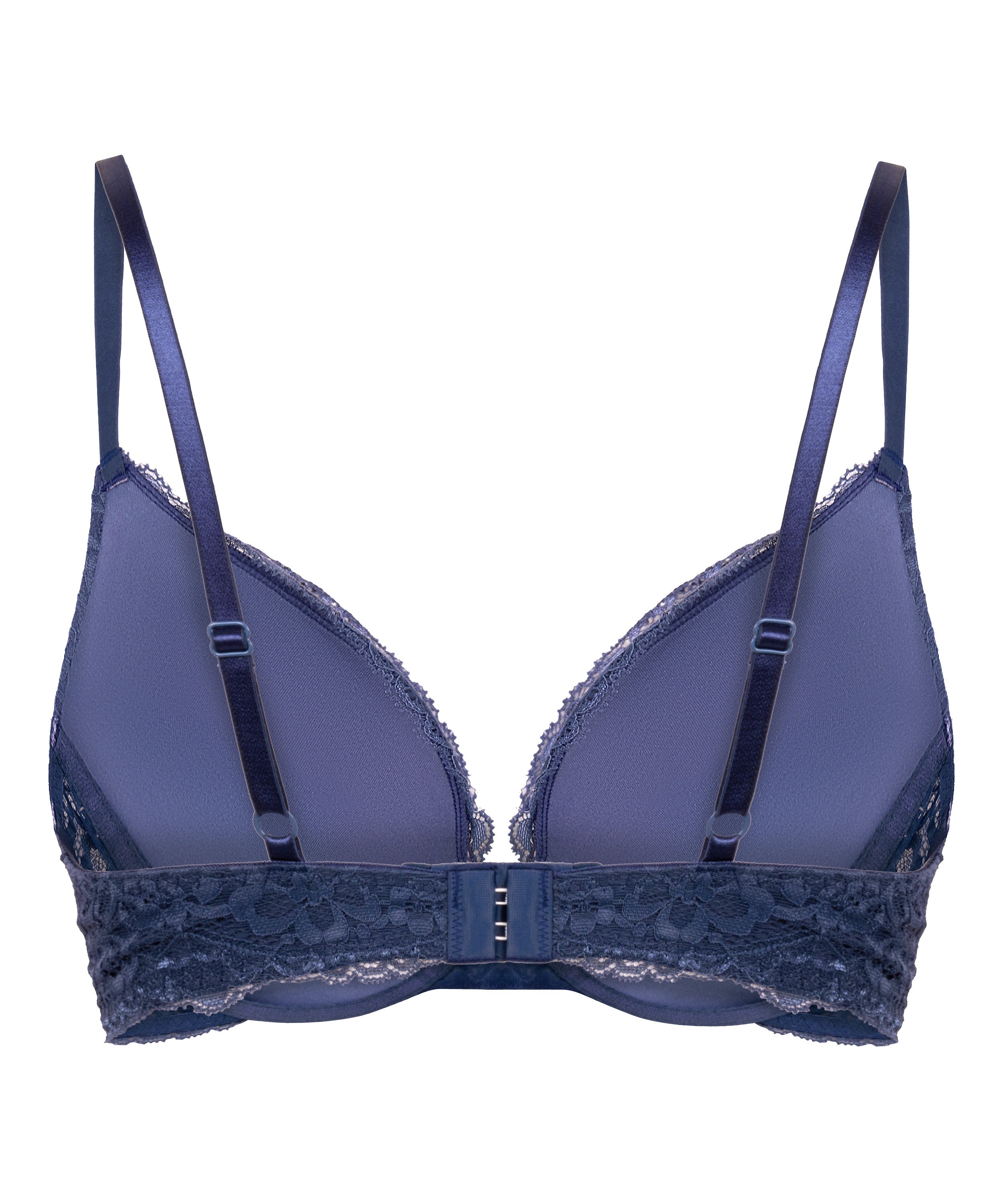 Marine Padded Underwired Push-Up Bra, Blue, main