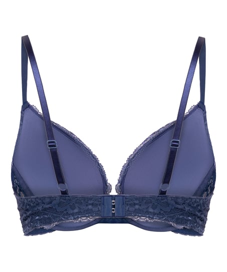 Marine Padded Underwired Push-Up Bra, Blue