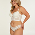 Malika padded longline underwired bra, White