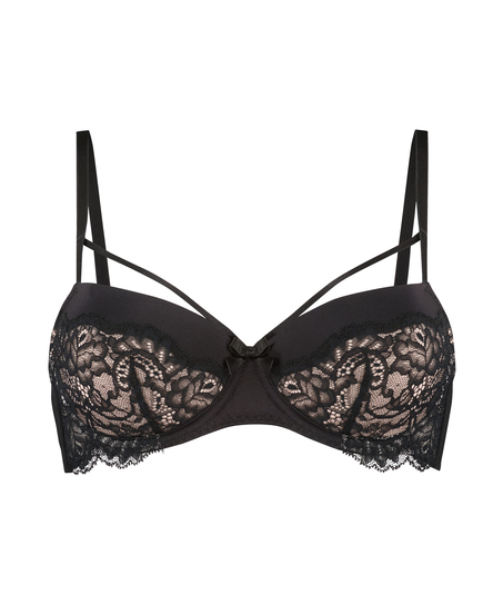 Mavis Padded Underwired Bra, Black