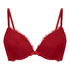 Teddy Padded Underwired Push-Up Bra, Red