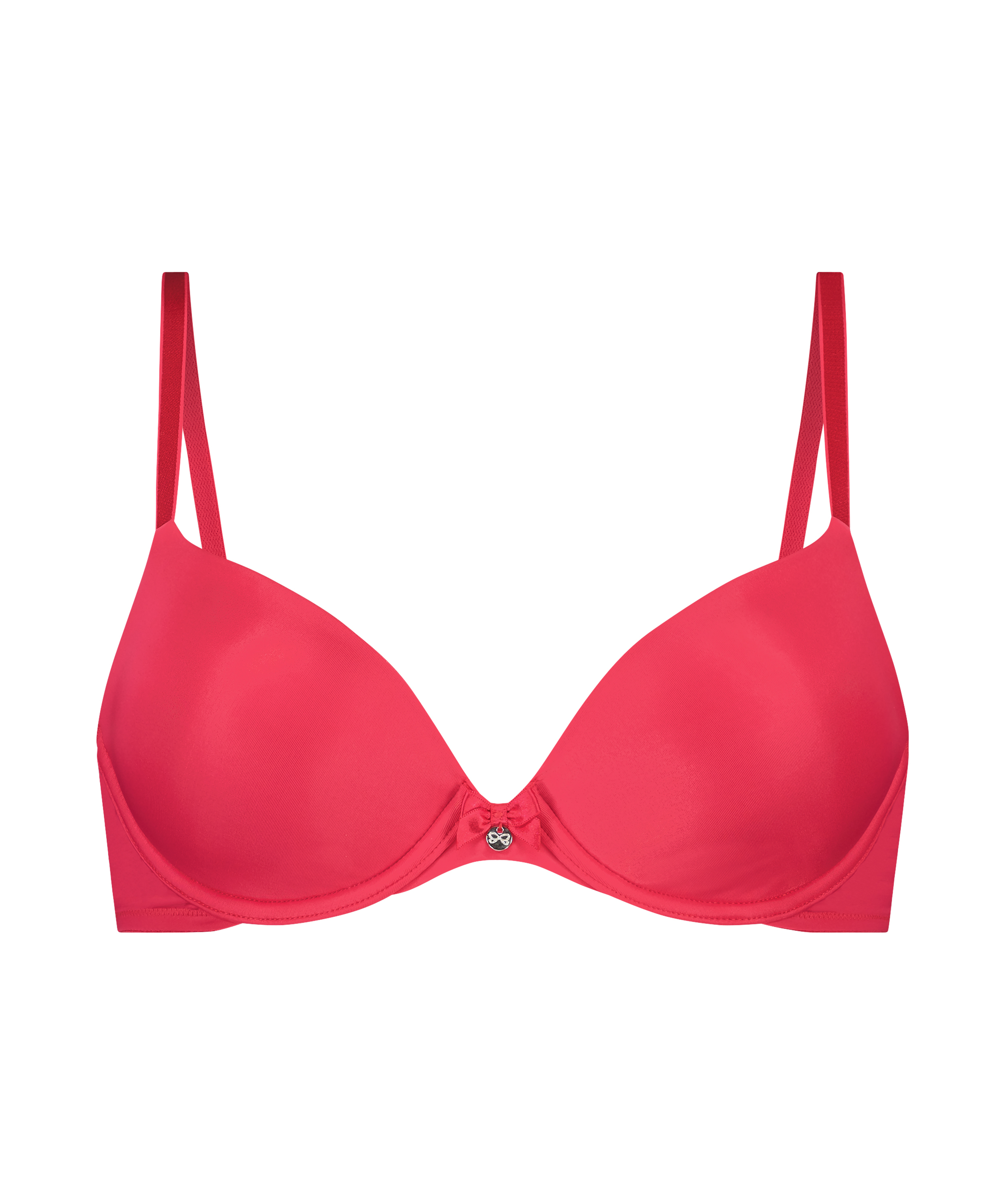 Plunge Padded Underwired Bra, Pink, main
