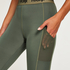 HKMX Regular Waist Sports Tights, Green