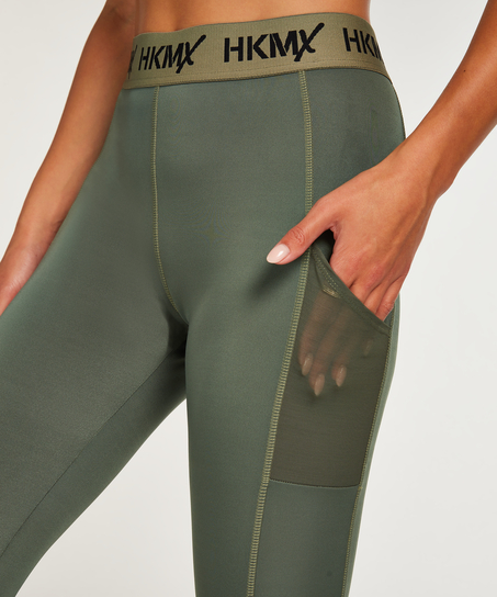 HKMX Regular Waist Sports Tights, Green
