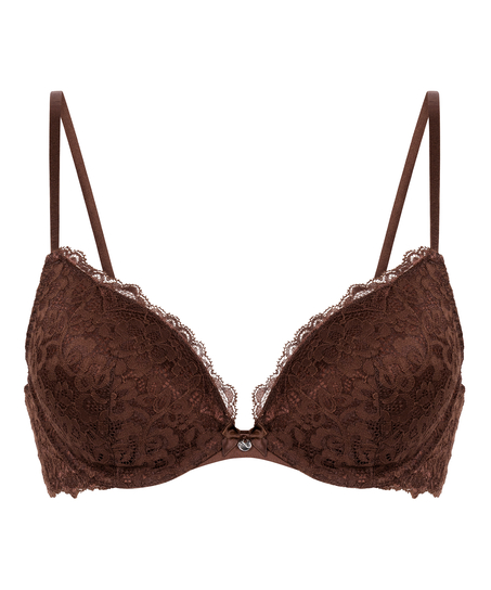 Marine Padded Underwired Push-Up Bra, Brown