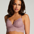 Shiloh Padded Non-wired Longline Bra, Purple