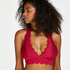 Halter Lace Bralette, Pink