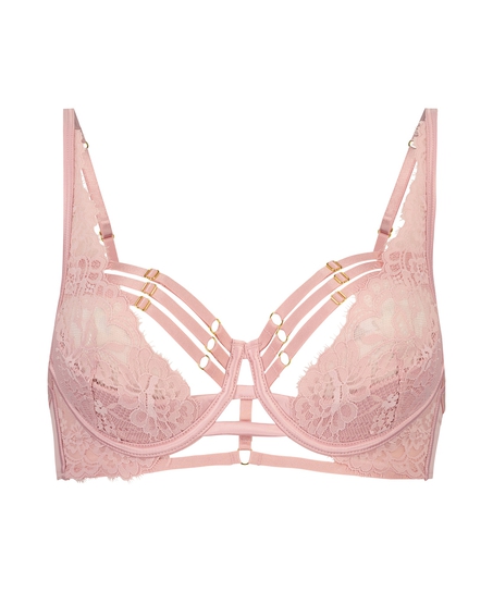 Iggy Half-Padded Underwired Longline Bra, Pink