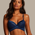 Lara Padded Underwired Bra, Blue