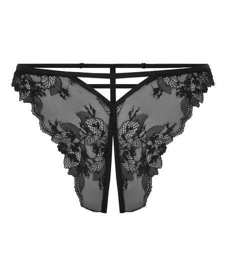 Amari Open Crotch Brazilian, Black