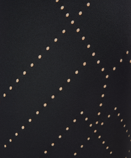 HKMX High waisted cropped sports leggings Naira, Black