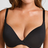 Cotton Padded Underwired Push-Up Bra, Black