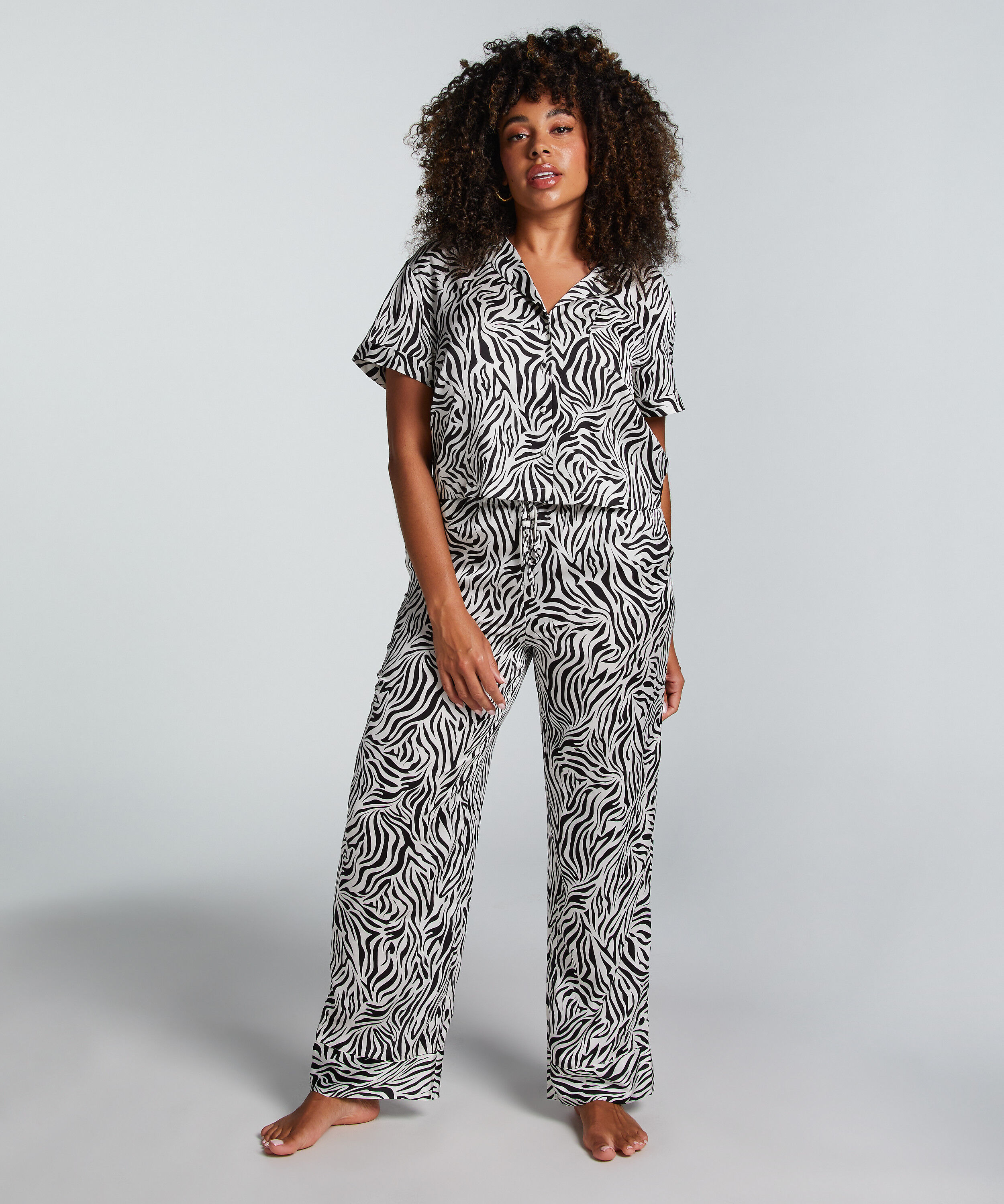 Satin Trousers, White