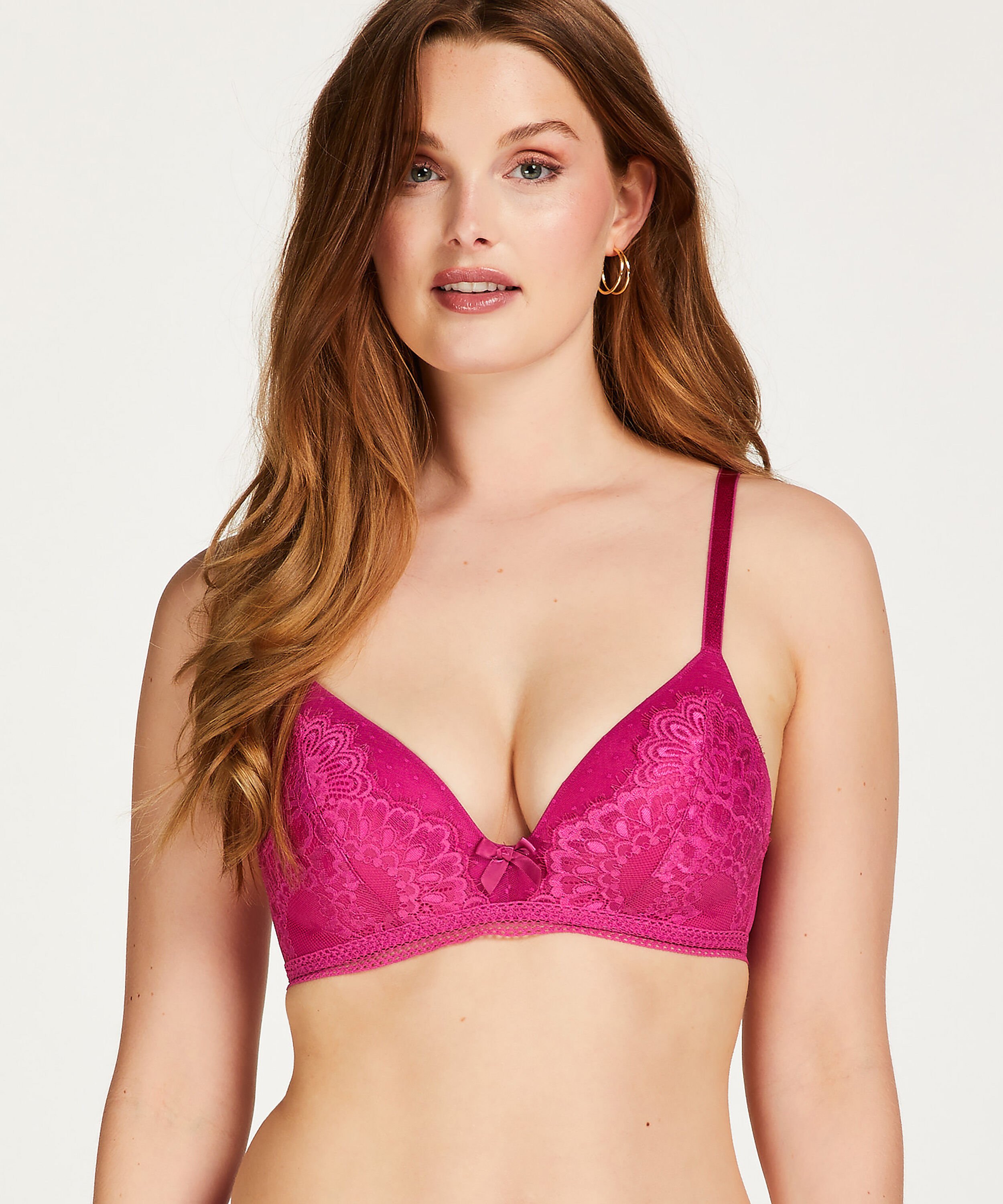 Bessie Padded Non-Wired Bra, Pink Bessie Padded Non-Wired Bra, Pink