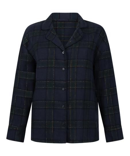 Flannel Pyjama Top, Blue