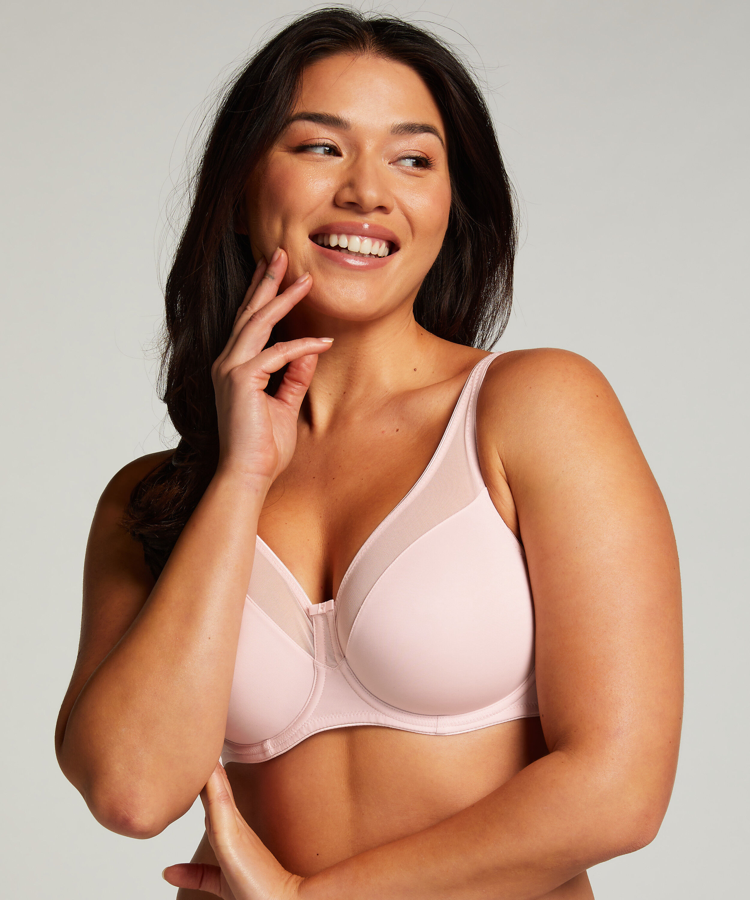 Nina Non-Padded Underwired Minimizer Bra, Pink Nina Non-Padded Underwired Minimizer Bra, Pink