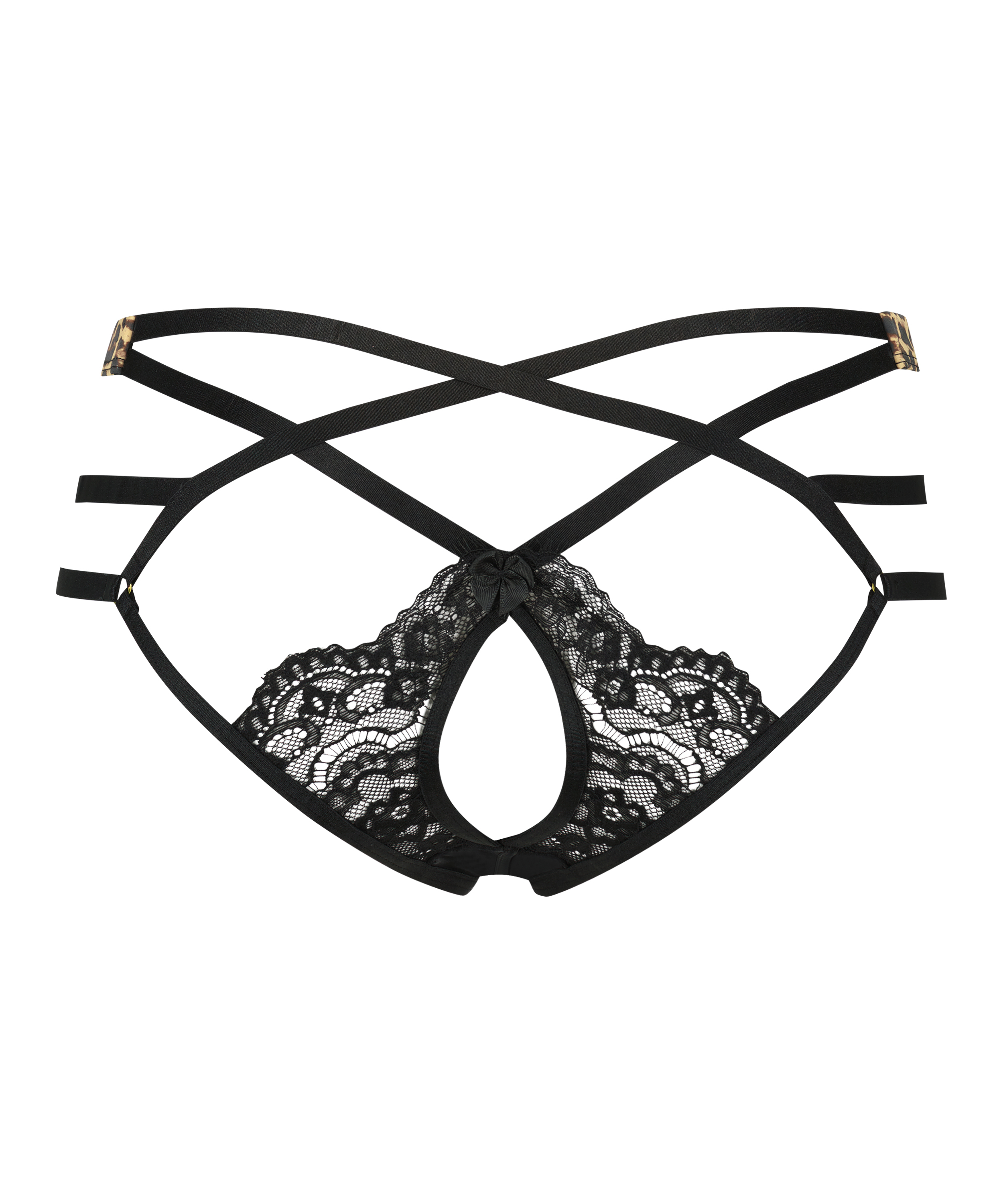 Mitzy Open Crotch Brazilian, Black, main