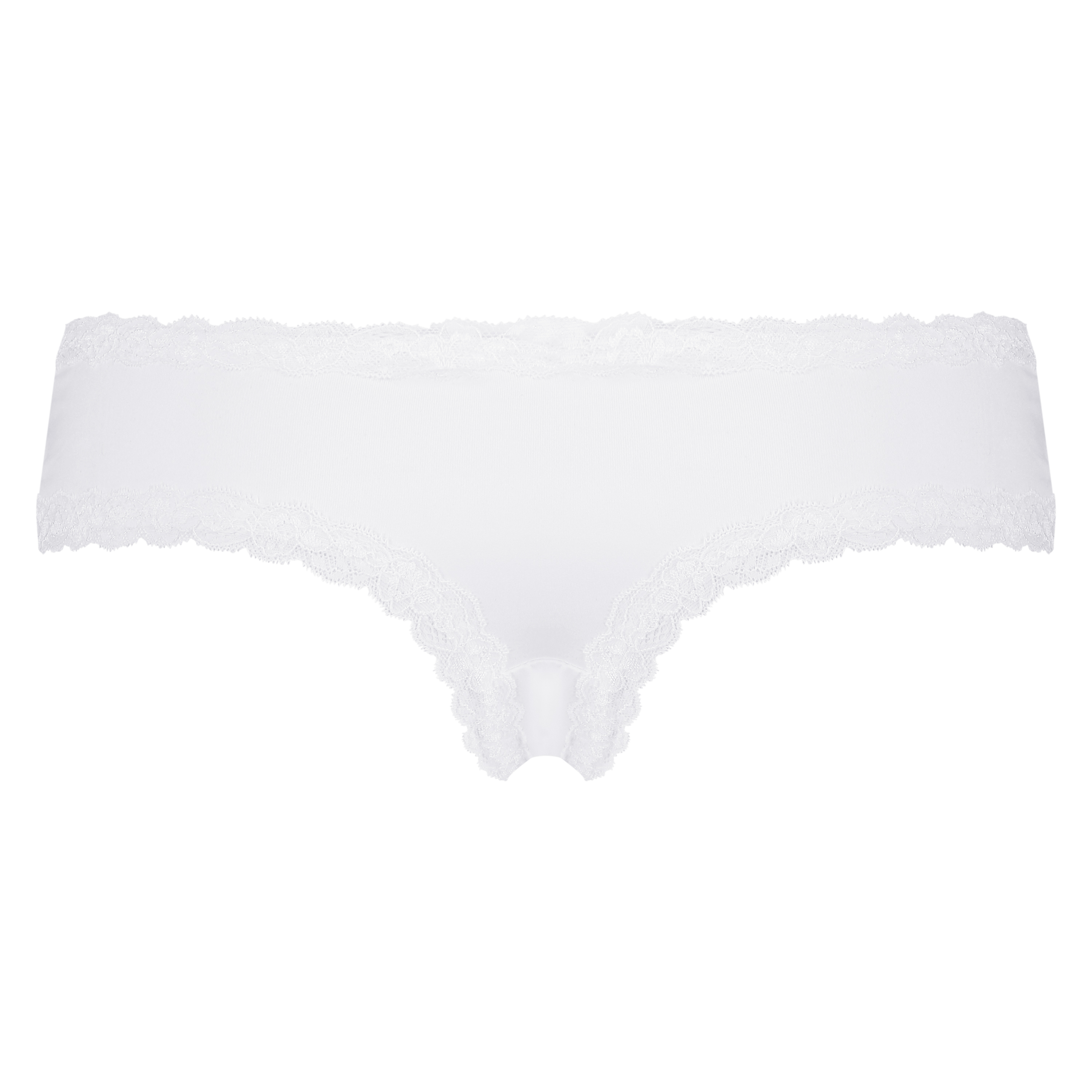 V-Shaped Microfibre Brazilian, White, main