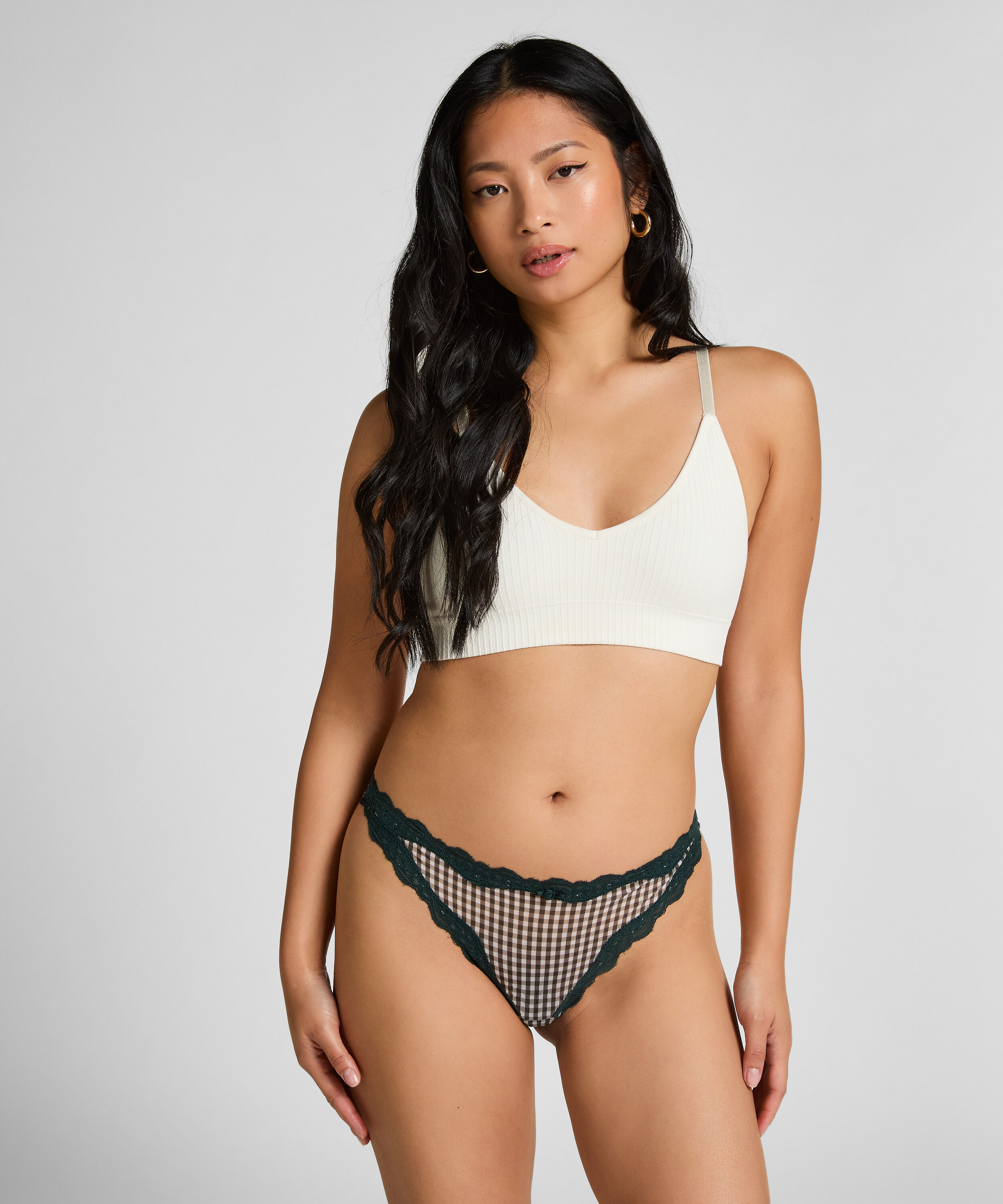 Liz Highleg Thong, Green Liz Highleg Thong, Green