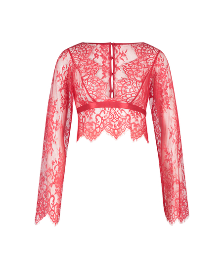 All-over Lace Top, Red