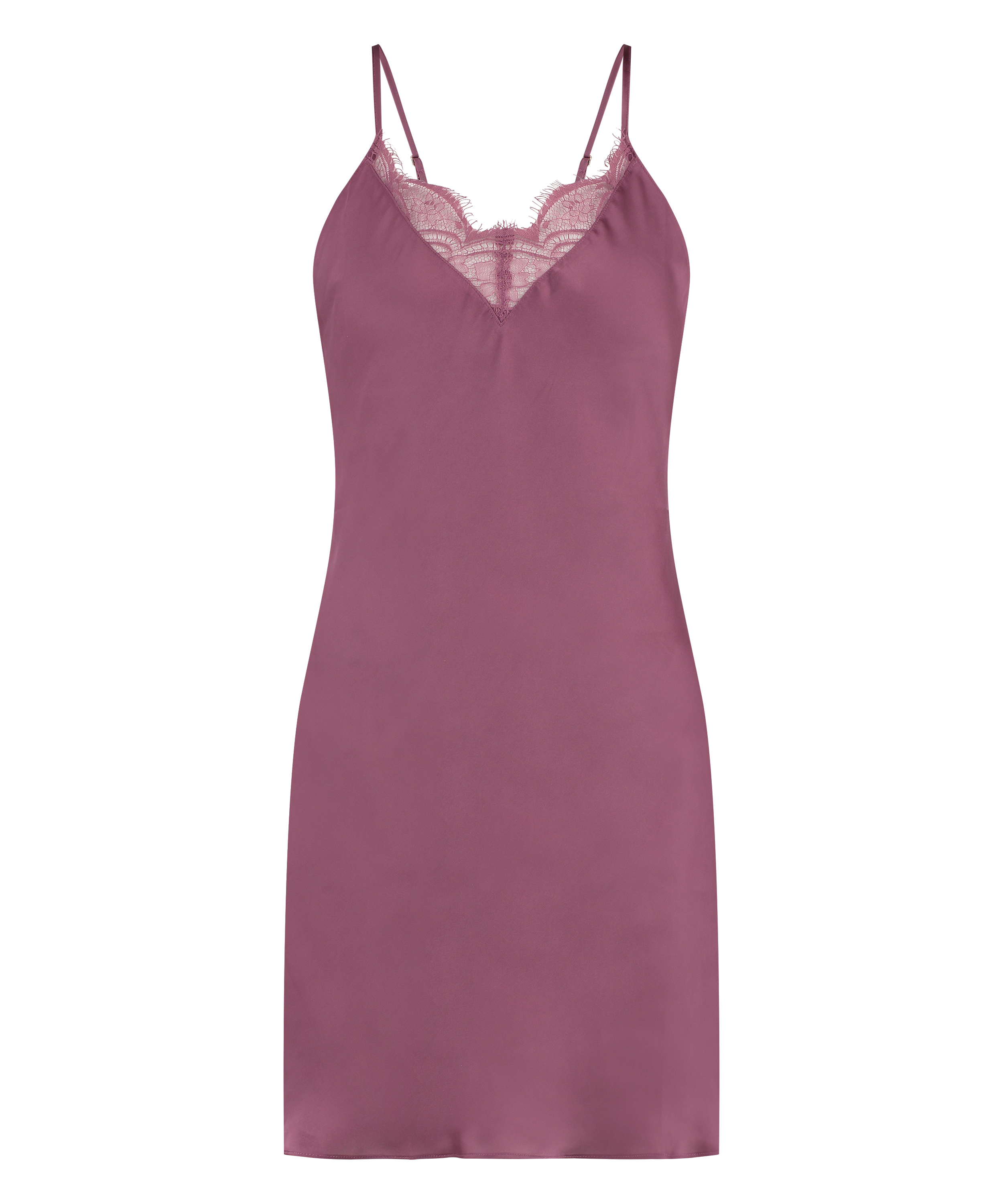 Satin Slip Dress, Purple, main