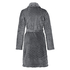Honeycomb Fleece Zip Bathrobe, Grey