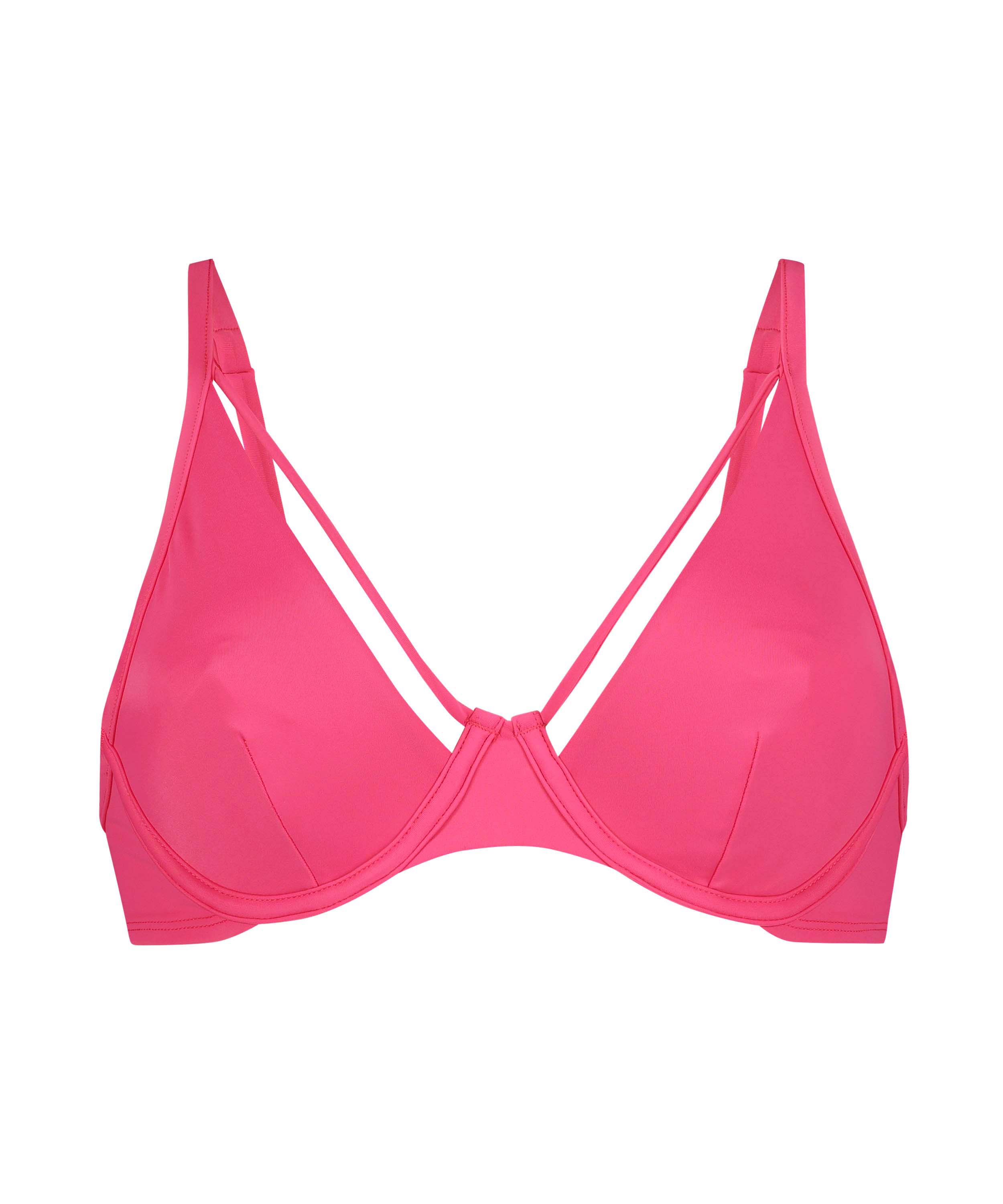 Ibiza non-padded underwired bikini top, Pink, main
