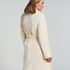 Fleece Bathrobe, White