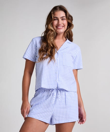 Seersucker Short, Blue