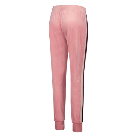 Velvet Jogging Pants, Pink