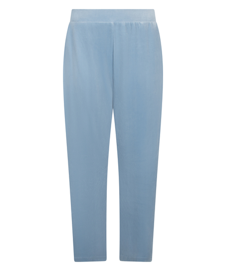 Tall Velours Pyjama Bottoms, Blue