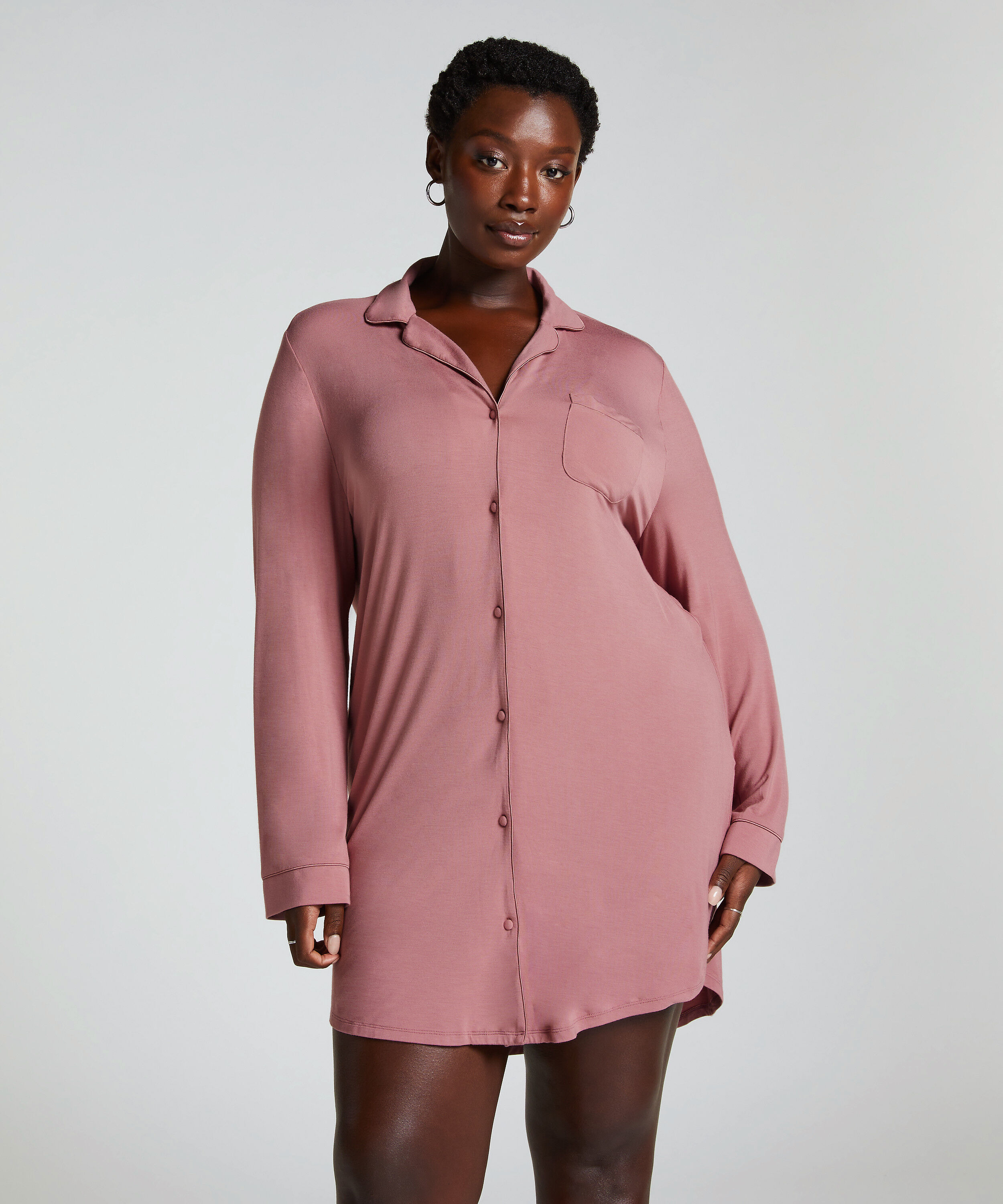 Essential Jersey Shirtdress, Pink