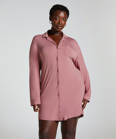 Essential Jersey Shirtdress, Pink