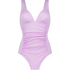 Shaping Scallop Swimsuit, Purple