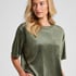 Top Velours Pocket, Green