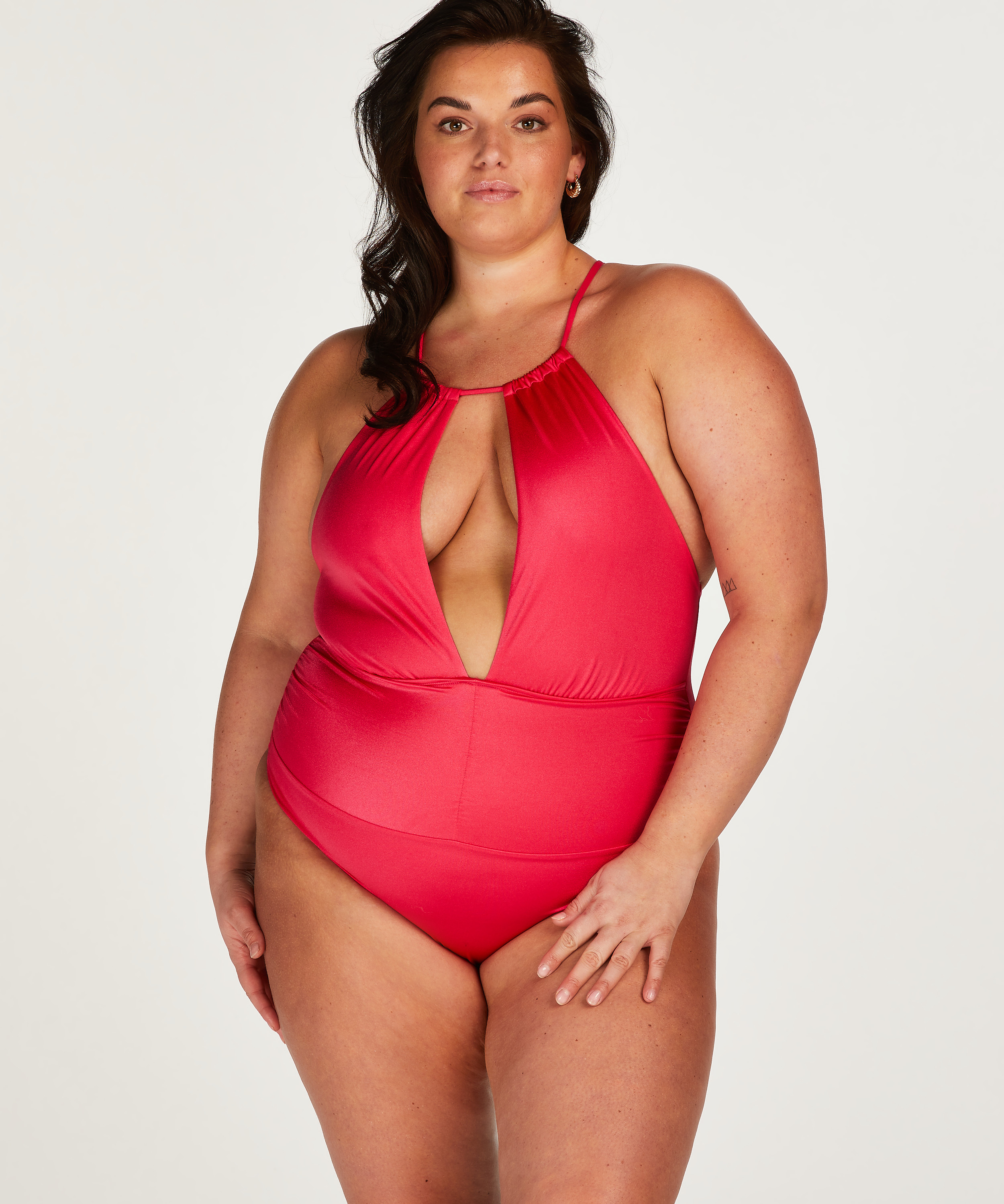 Grenada High Leg Swimsuit, Pink, main