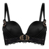 Avela Padded Underwired Longline Bra, Black