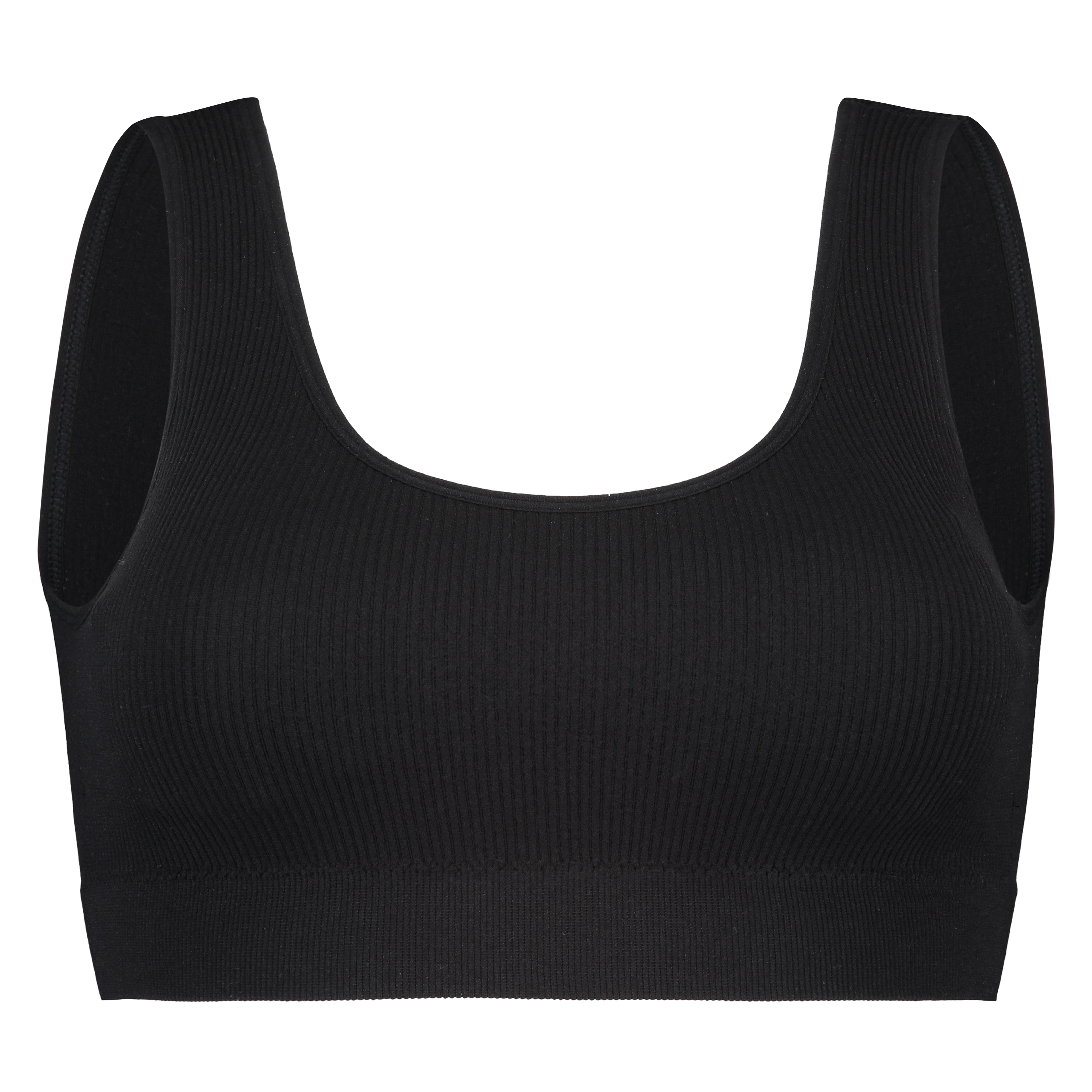 Seamless bralette, Black, main