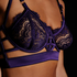 Mitzy Non-Padded Underwired Longline Bra, Purple