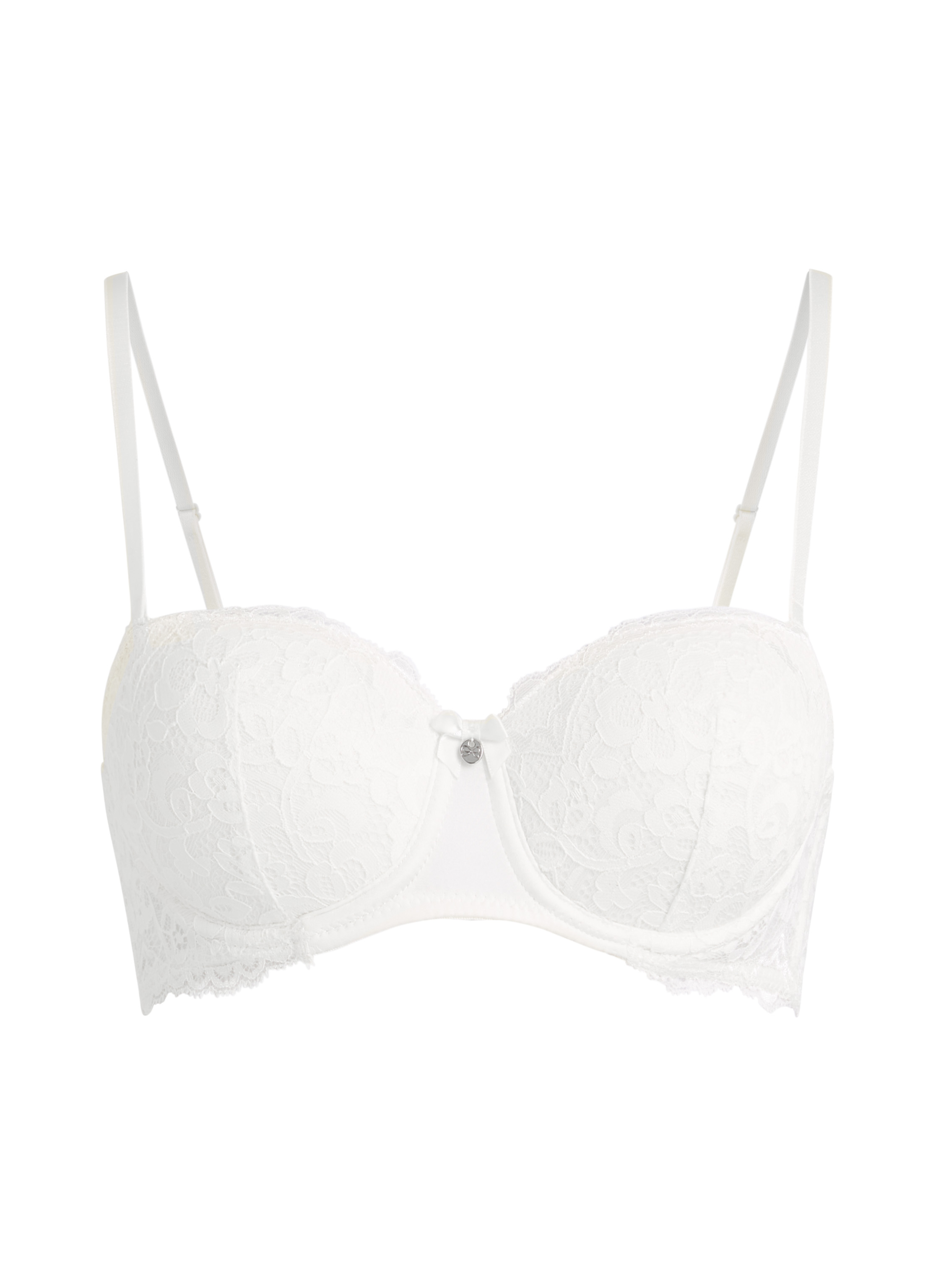 Marine Padded Underwired Bra, White, main