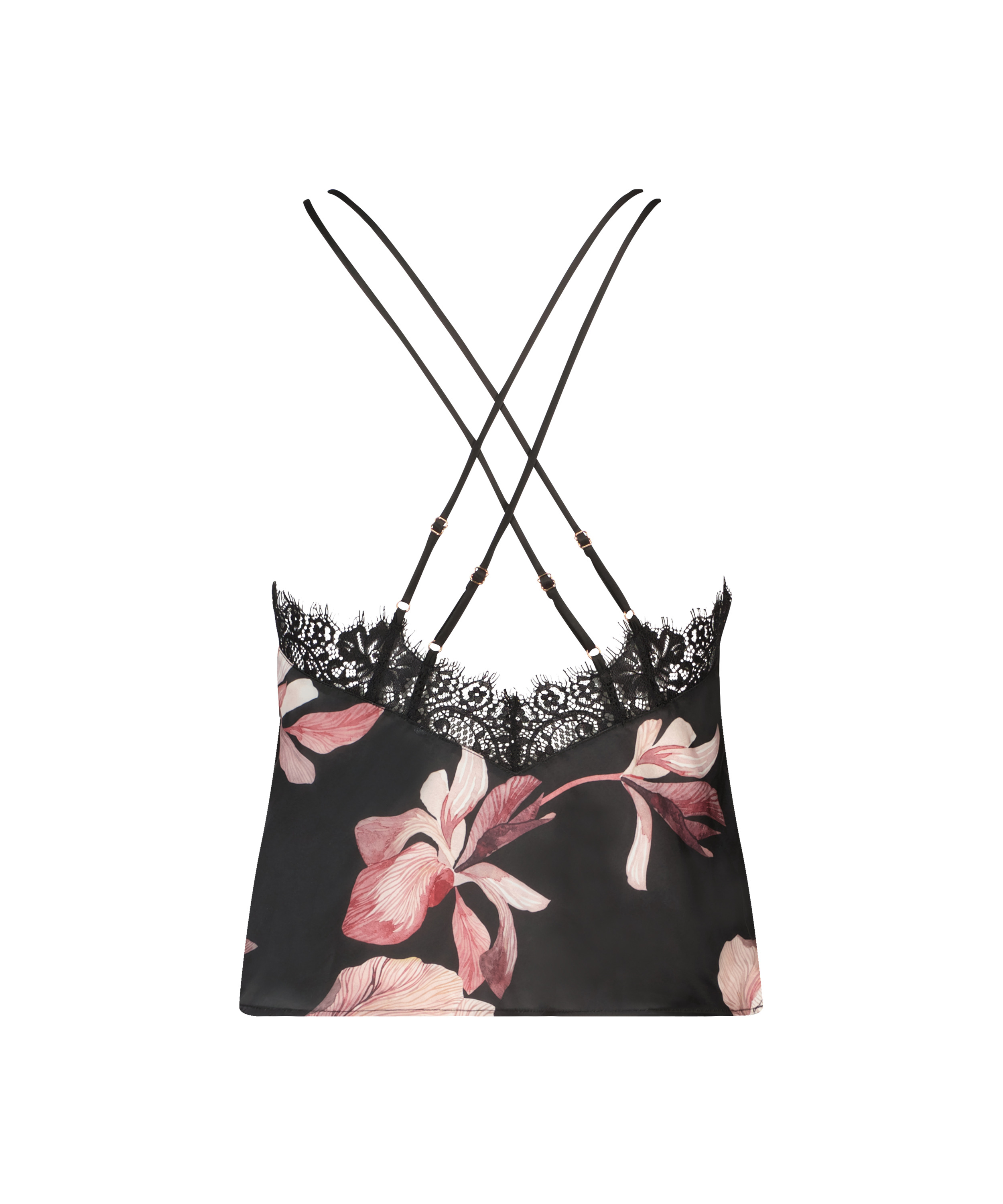 Lace Cami, Black, main