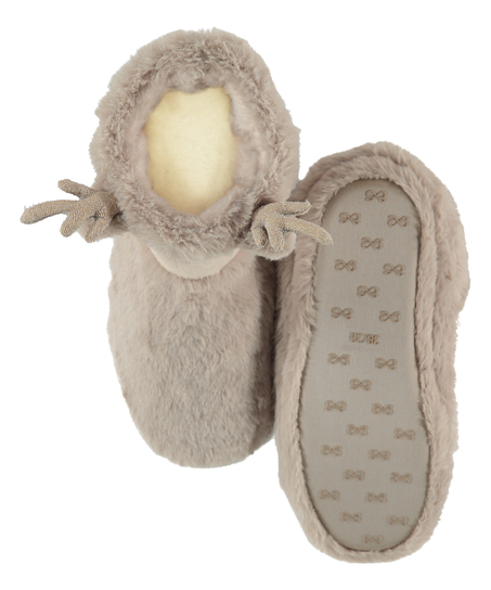 Luna reindeer slippers, Grey